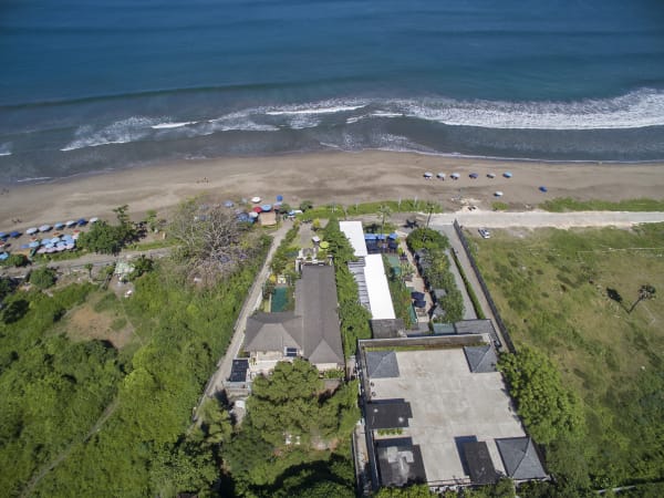 Villa Lega - High aerial from behind the villa towards the sea